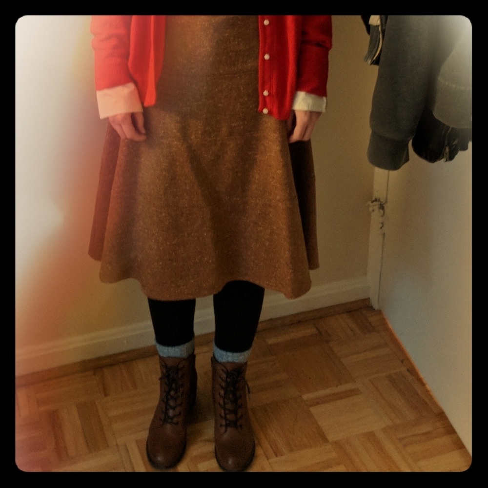 Petro Zillia brown tweed skirt size XS